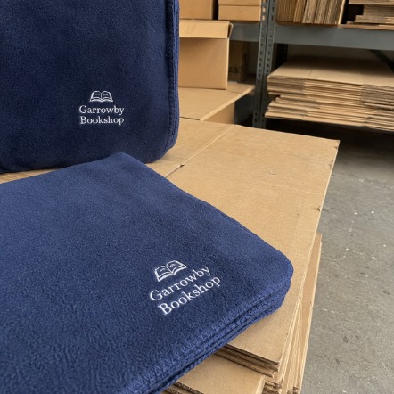 Promotional custom fleece blankets with company logo